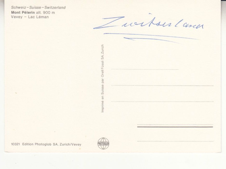 Ansichtskarten: Mont Pelerin ca. 1970 – Gebraucht aus Bürglen TG von StampGraf 1