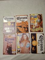 6x Corona Blechschilder Plakate Deko Vintage Sommer Bar Bier