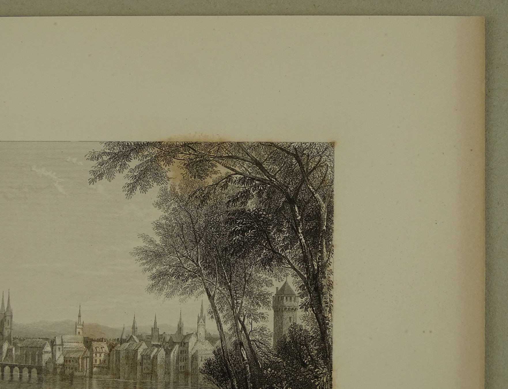 Gravures: BASEL, STAHLSTICH NACH BARTLETT 1836 – D'occasion à Grüningen par Kartensammler 4