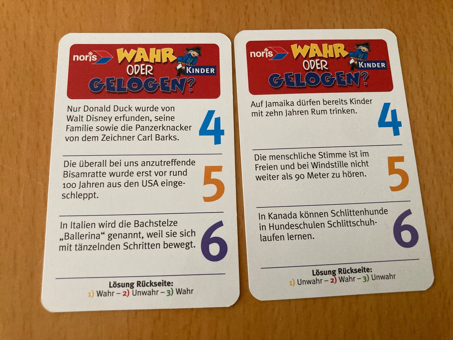 Jeux: "Wahr oder Gelogen ?"Kinderspiel – D'occasion à Gelterkinden par froggy80 3