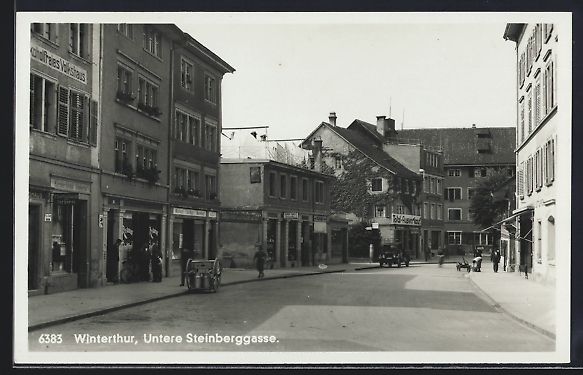 Cartoline postali: Winterthur, Blick in die untere Steinber – Usato da Berlin venduto da bartko-reher