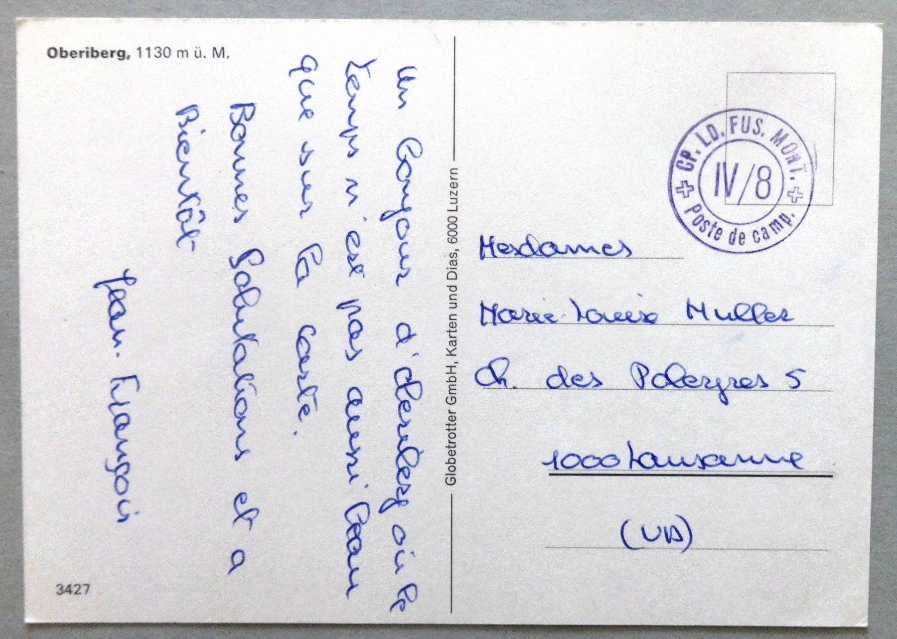 Cartes postales: Oberiberg 1130 m ü.M. – D'occasion à Fétigny par Billy2miny 1