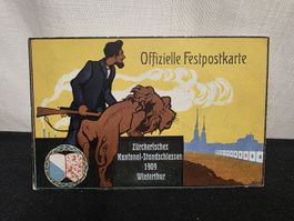 Originale Winterthurer Festpostkarte von 1909, Top