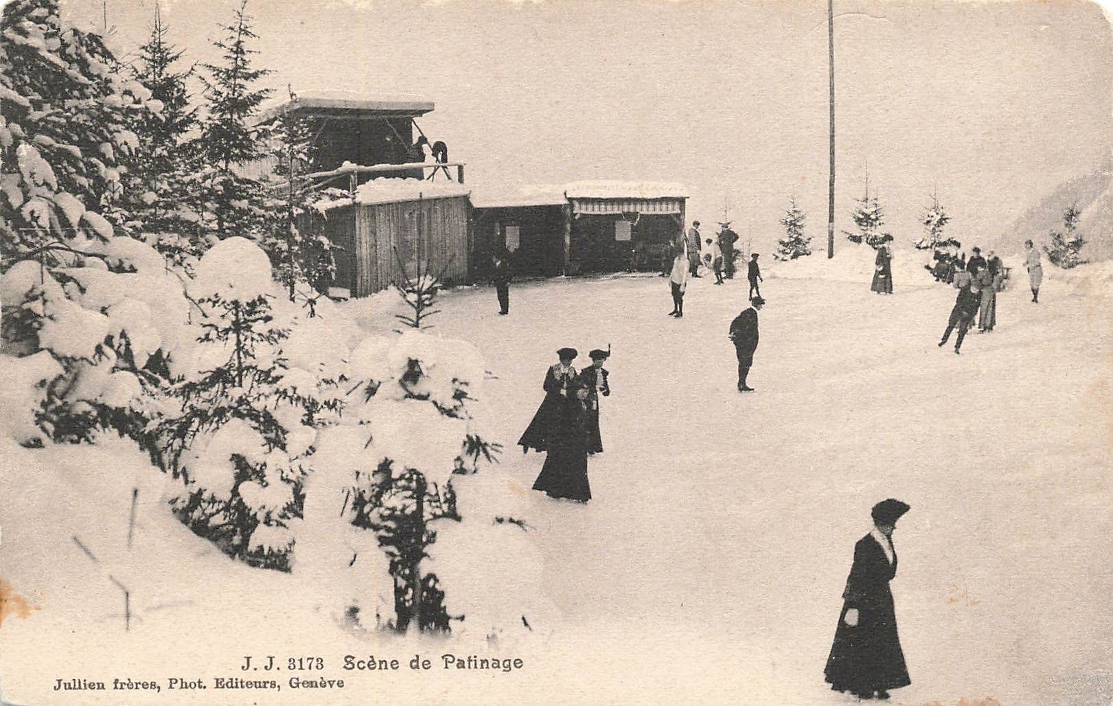 Ansichtskarten: Scene de patinage – Gebraucht aus Biasca von Blenio71