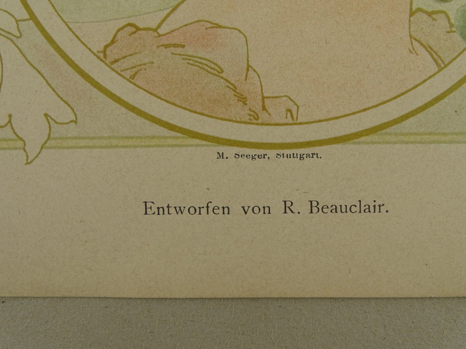 Grafica & Litografie: JUGENDSTIL MODERNE MEDAILLONS, WEIBLICHE KÖPFE – Usato da Grüningen venduto da Kartensammler 8