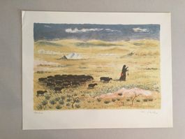 Landschaft Litho Signiert und Numeriert  W.Sautter