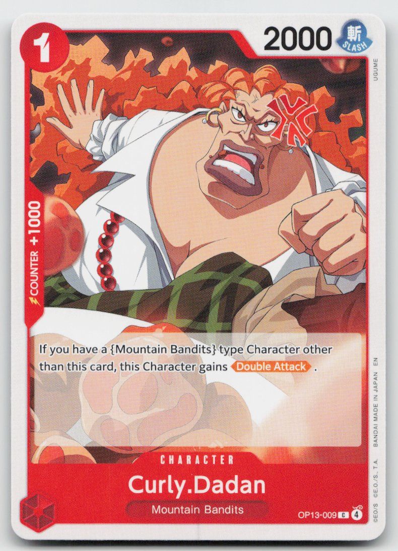 Bandai Cartes à collectionner: One Piece Curly.Dadan OP13-009 C – D'occasion à Lugano par VlaseCard