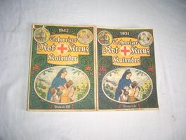 Schweizer Rot Kreuz Kalender 1931 und 1942