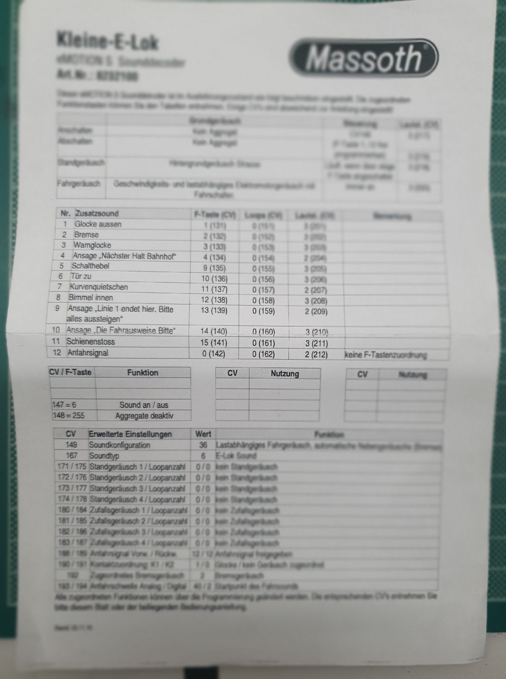 Modelleisenbahnen: Massoth 8232100 e-MOTION S Decoder E-Lok Universal – Neu und originalverpackt aus Malters von minitrix79 1