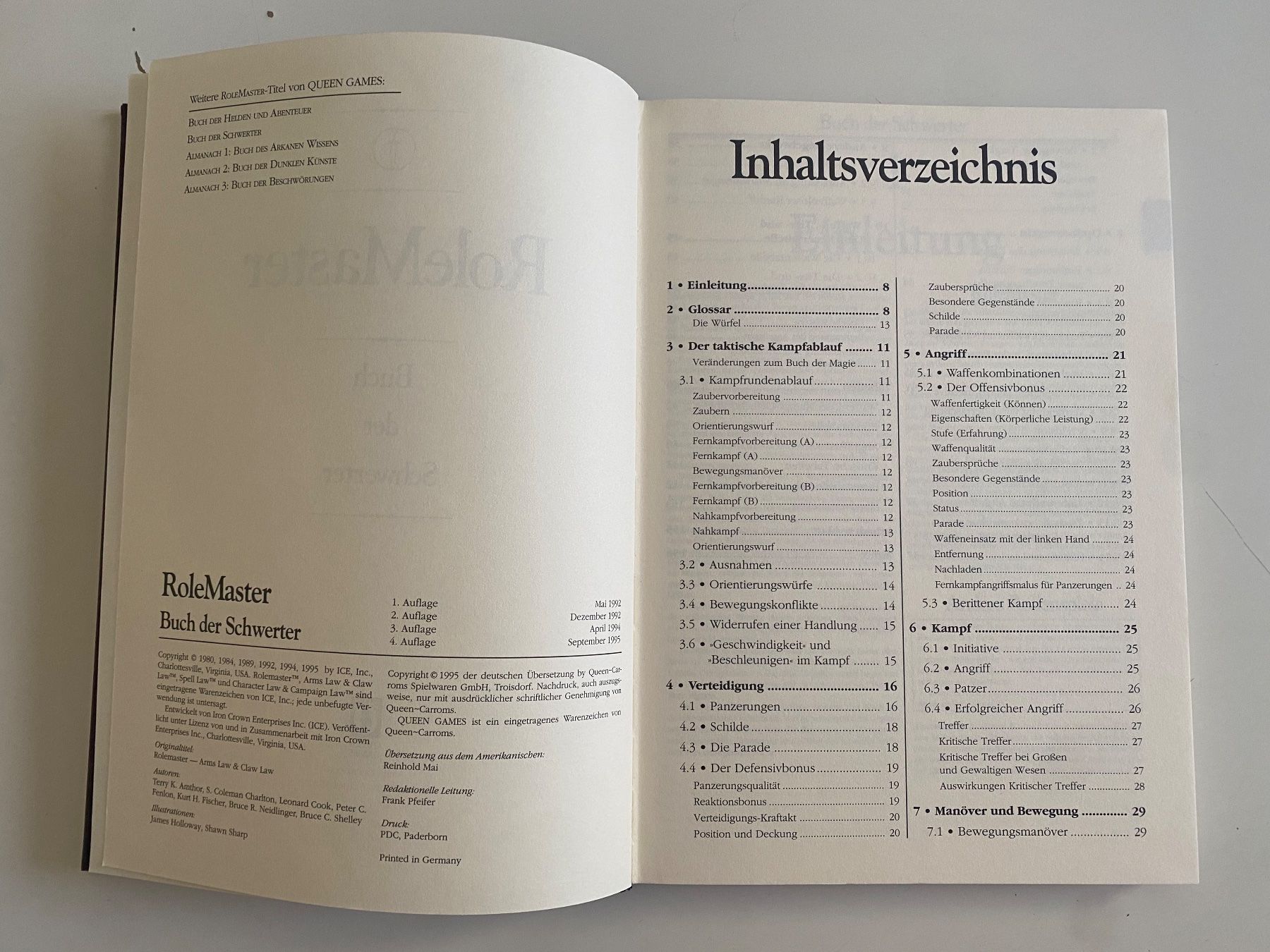Spiele: RoleMaster - Buch der Schwerter - Fantasy-Rollenspiel – Gebraucht aus Münsingen von Ganjam 3