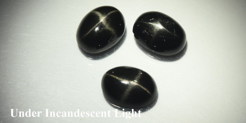 Pietre preziose: 7,52 ct 3 diopsides étoilés noirs naturels – Usato da Carouge GE venduto da Crystal_Energy