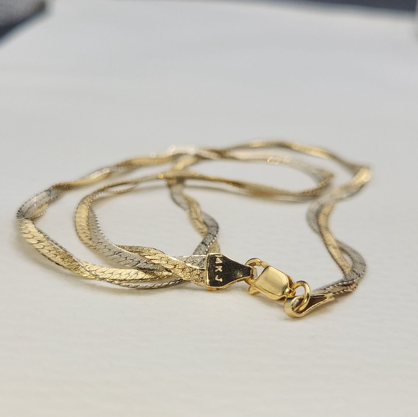 Catenine: Gold 585 Bicolour Collier – Usato da Wald ZH venduto da Dasilver 1