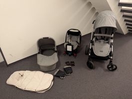 ABC Design Kinderwagen Kombi-Set Grau - Top Zustand!