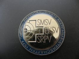 Alte Schützen Medaille SMSV EKSV Meisterschaften 1977