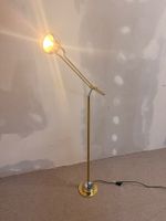 Stylische vintage Stehlampe, Gold/Chrome aus Messing