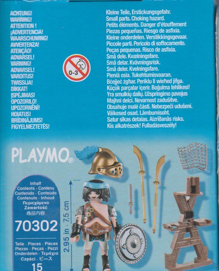 Playmobil Spielzeuge: PLAYMOBIL SPECIAL PLUS FIGURE 70302 GLADIATORE CON SUPPORTO – Neu und originalverpackt aus Vezia von Aquarius_Age 1