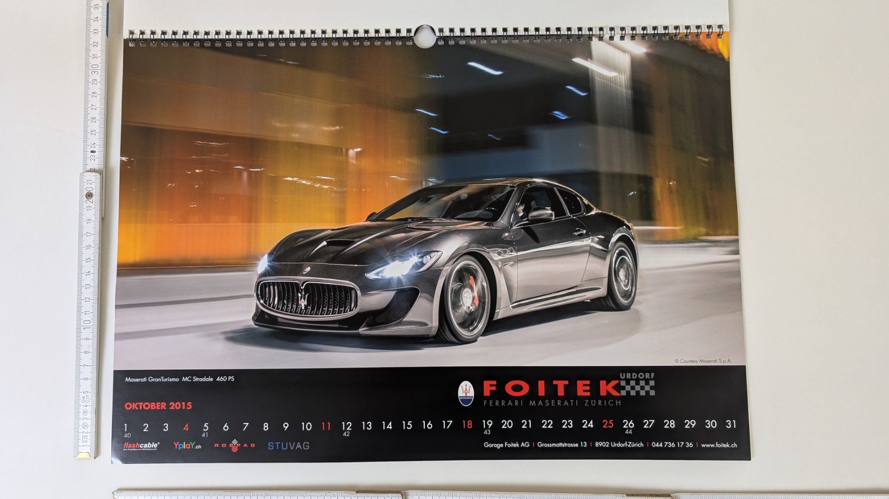 Calendari: Foitek Ferrari Maserati Kalender 2015 – Usato da Zürich venduto da 1.Simon 6