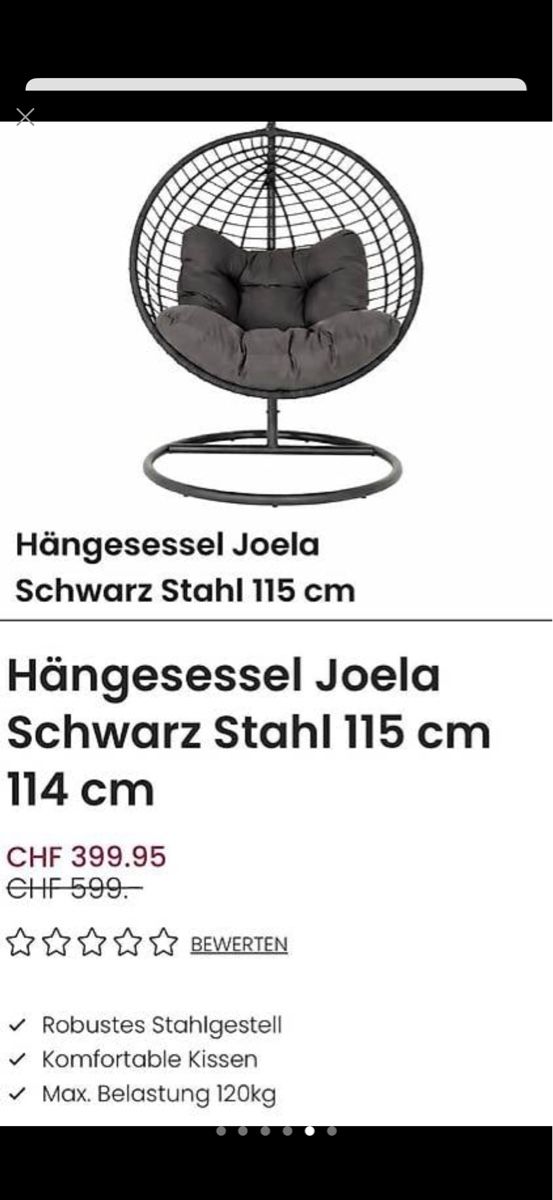 Poltrone pensili da giardino: Hängesessel  – Usato da Zürich venduto da MariiiaR 1