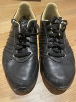 Vintage Adidas Mi Sneaker 37 schwarz-gold Leder