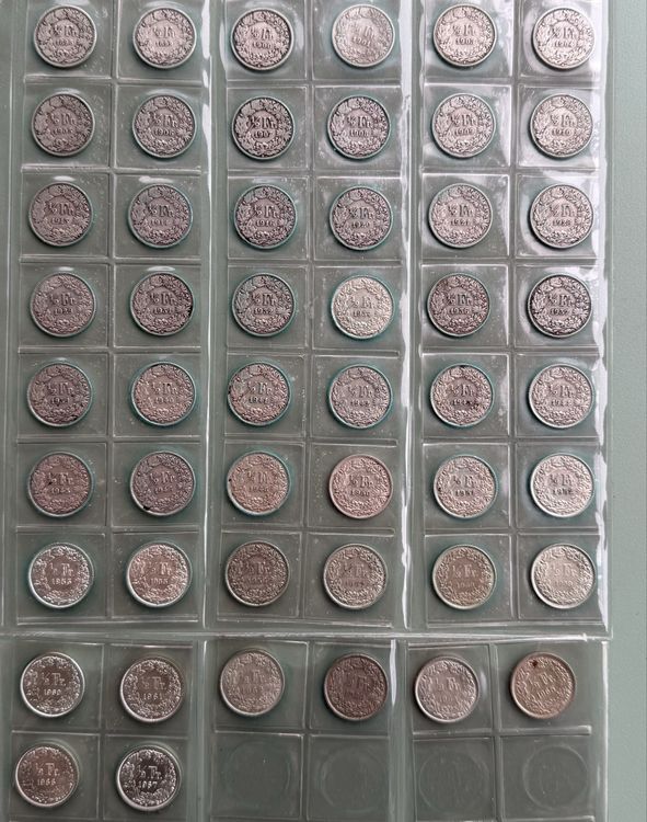 Schweiz - Sammlung 50 Rappen 1898-1967 (Gebraucht) in Zürich für CHF ...