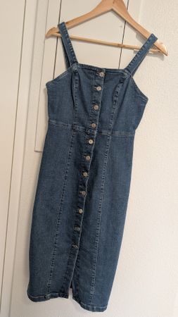 Denim midi dress
