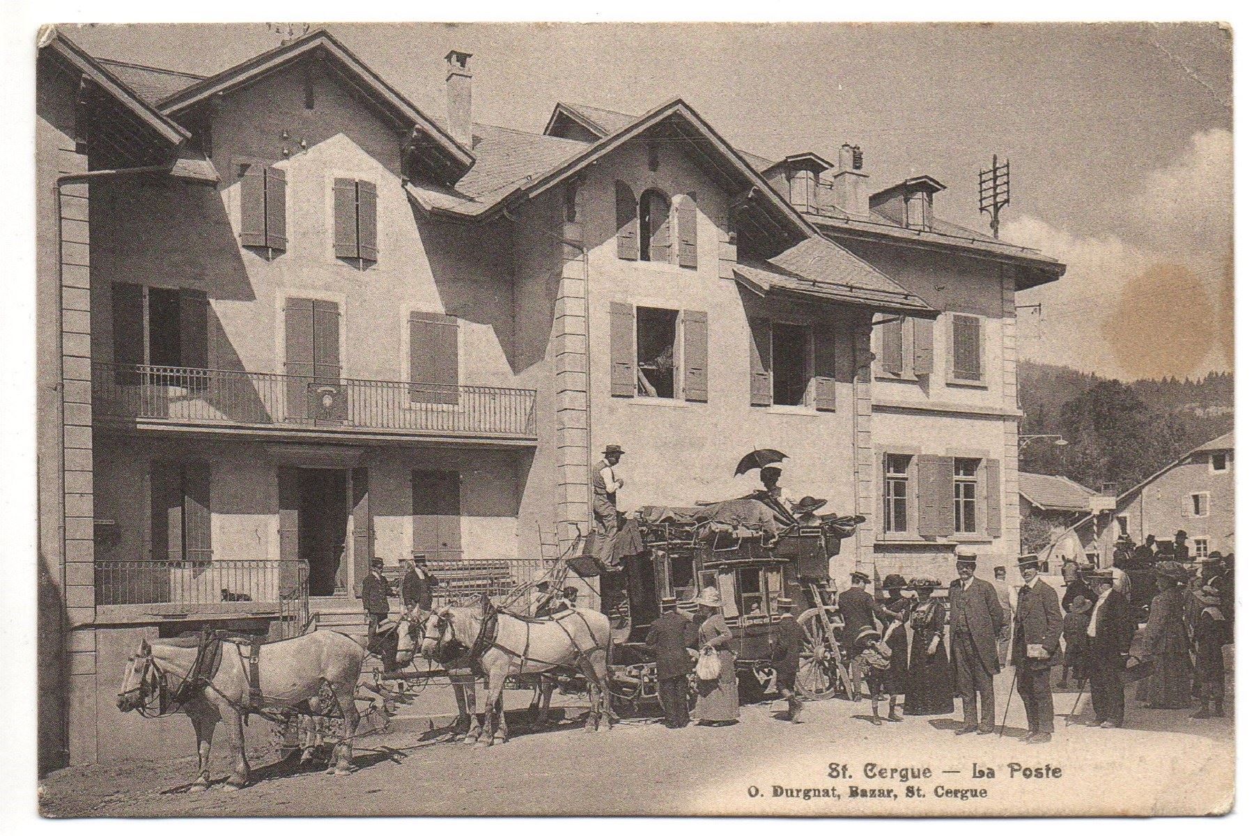 Cartes postales: ST. CERGUE La Poste - Post mit Postkutsche – D'occasion à Jona par philajona