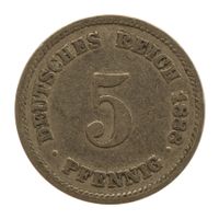 Deutschland Kaiserreich 5 Pfennig 1888 J