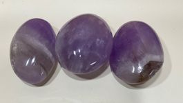 Amethyst Set 3 Stück Free Form Handschmeichler