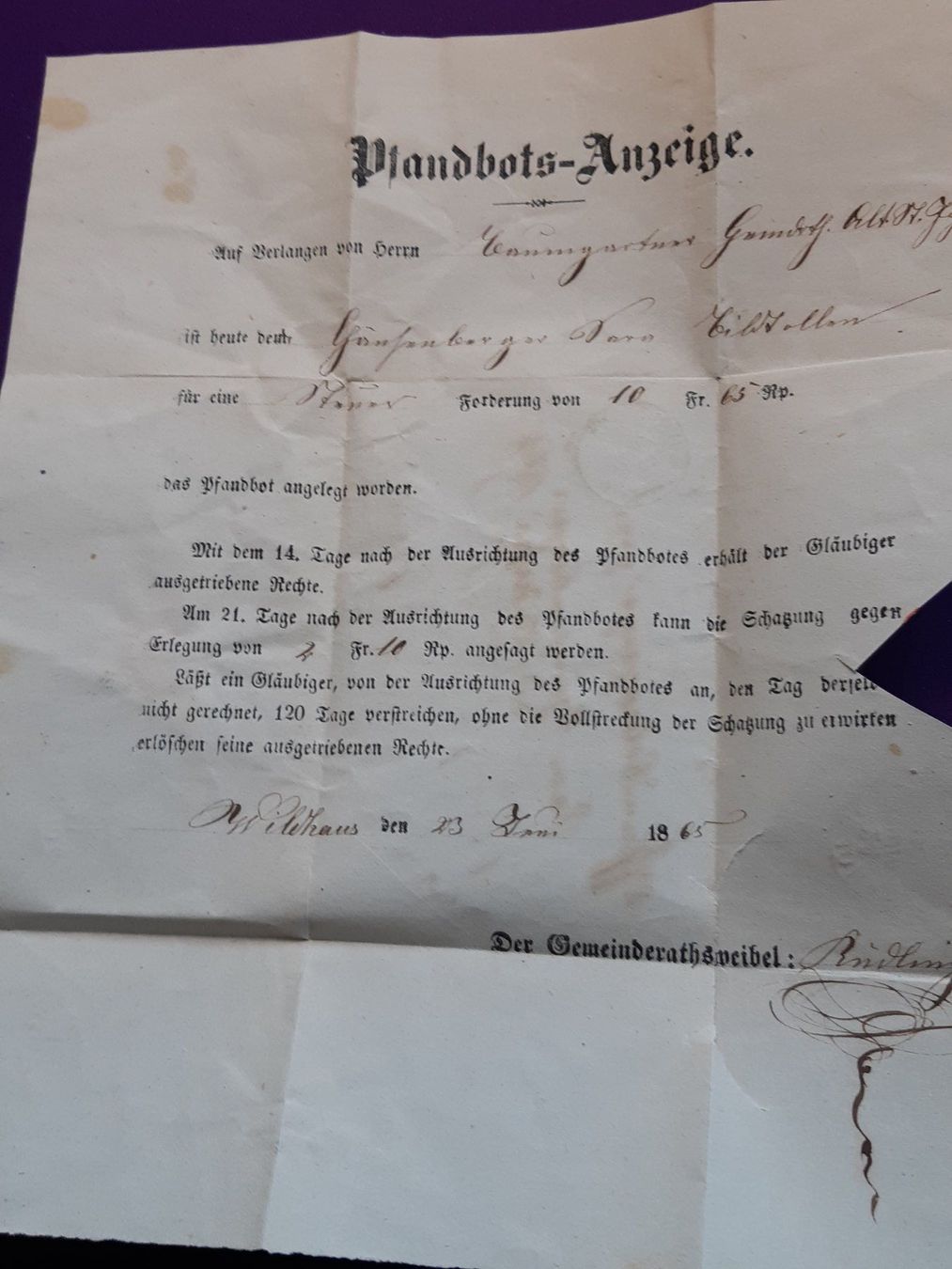 Alle Briefmarken: Superbrieflein nach ALT ST.JOHANN 1865 – Gebraucht aus Wangs von weisstannen01 3