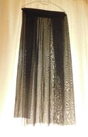 Langes Mesh-Strandkleid / Cover-up – Schwarz