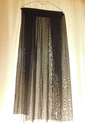 Langes Mesh-Strandkleid / Cover-up – Schwarz