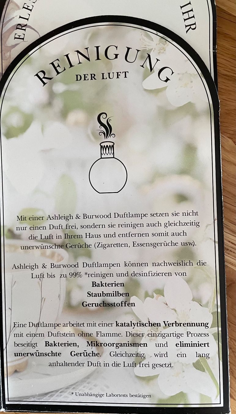 Spray per ambienti: ASHLEIGH BURWOOD Duftlampe – Usato da Bronschhofen venduto da Sommernacht03 3