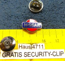 NISSAN AUTO LOGO SCHMUCK-PIN KLEIN-FEIN ENAMEL SILBRIG
