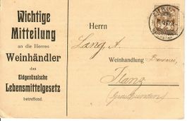 PK, wichtige Mitteilung an die Herren Weinhändler 1907
