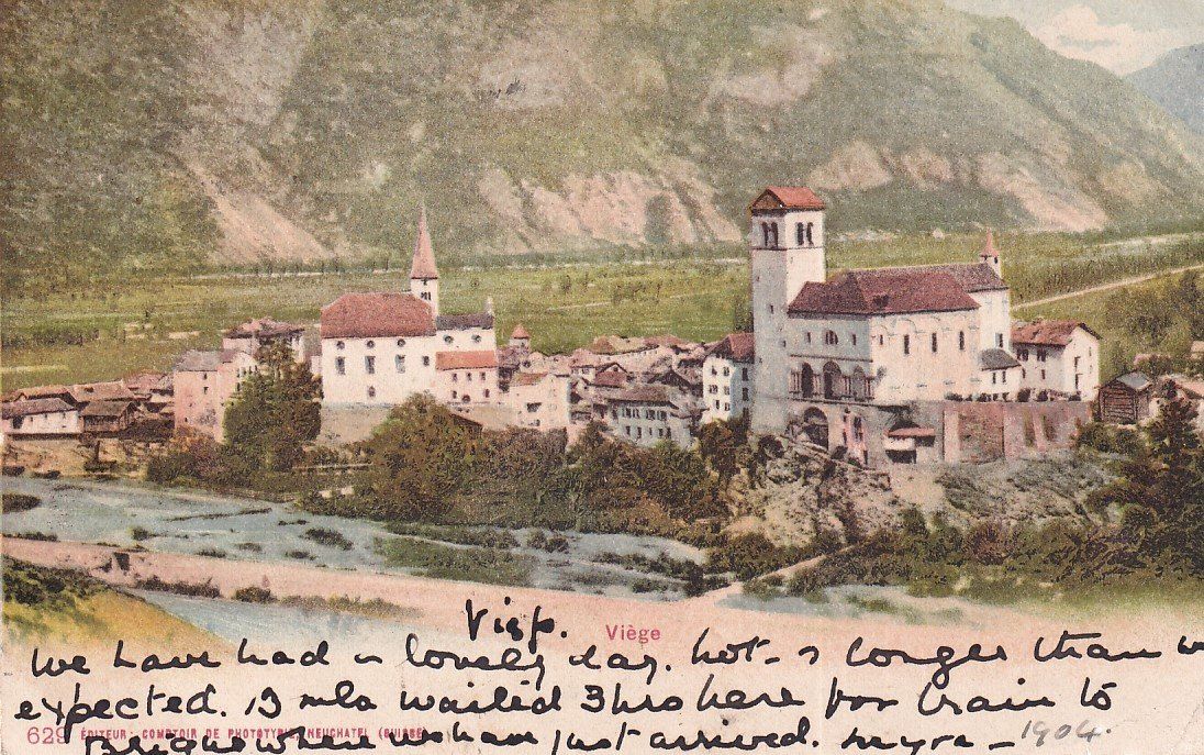 Cartoline postali: Visp   VS       um 1904 – Usato da Brig venduto da Valcards54