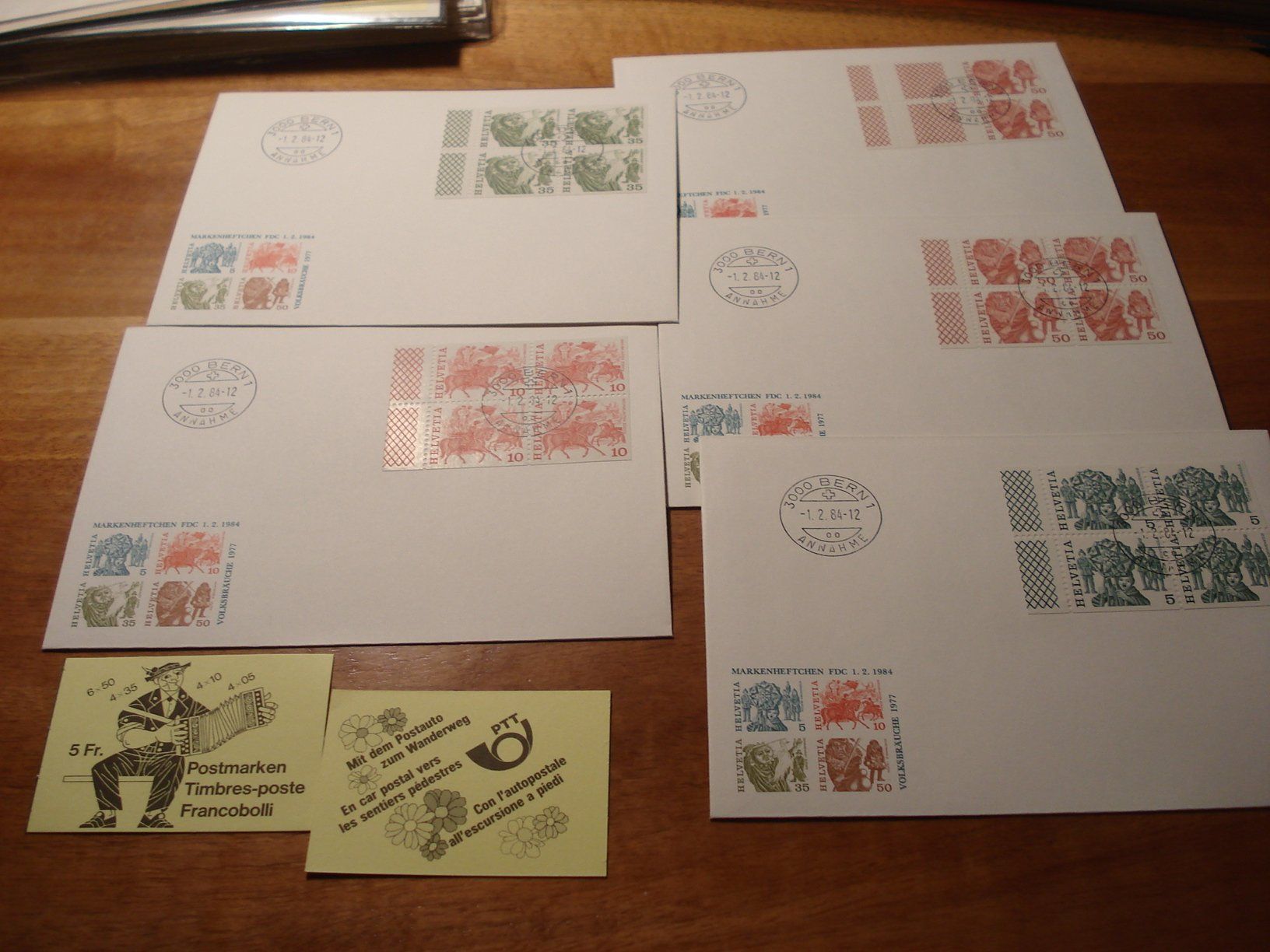 Tutti i francobolli: Set FDC aus Markenbüchlein 1984, 5.-, 5 Belege – Usato da Niederwil AG venduto da morostahu 1