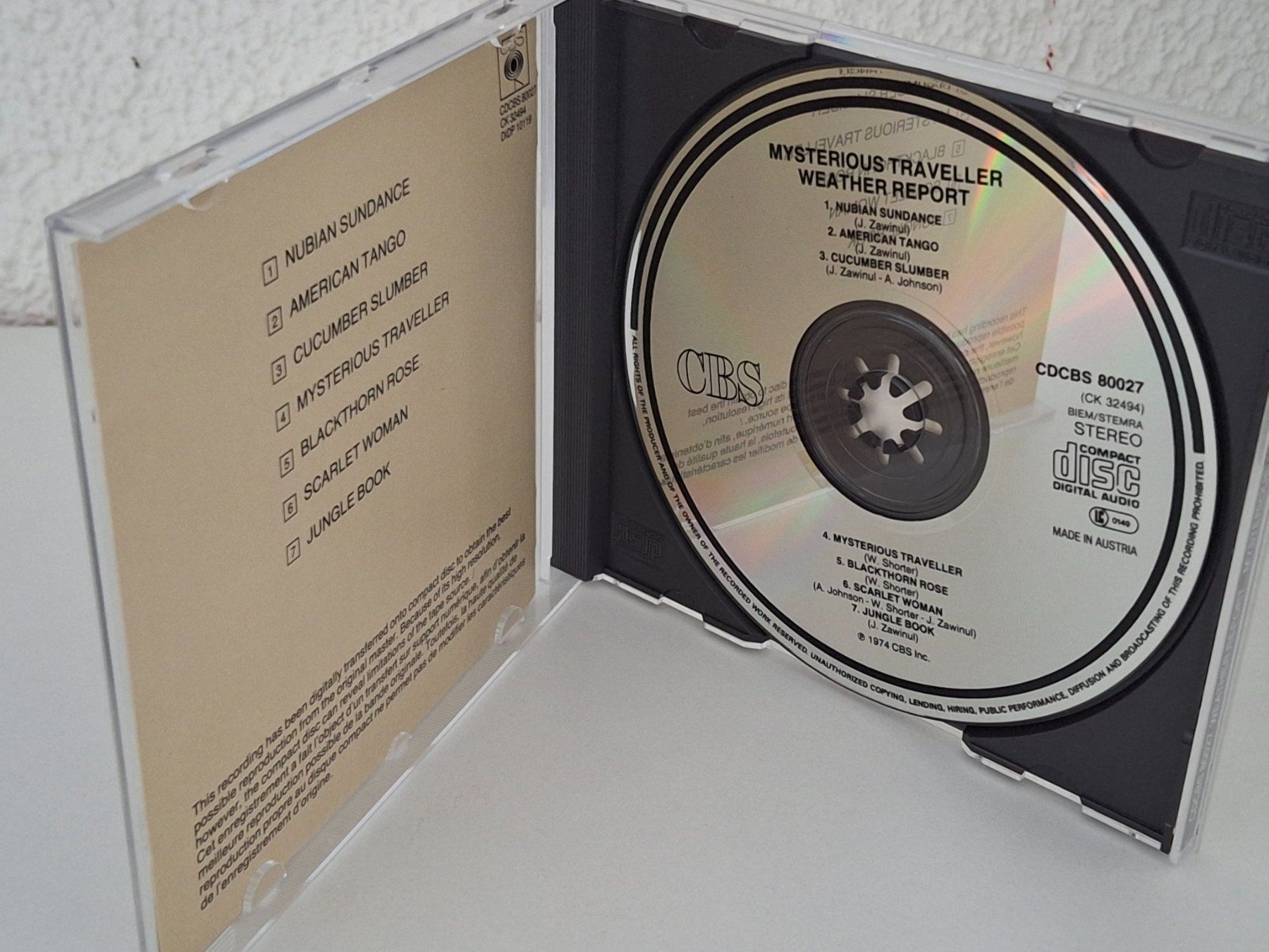 CD: CD Weather Report - Mysterious Traveller  Jazz – Usato da Aarberg venduto da Jackup1 2