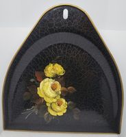 Vintage Handbemalter Schaber mit Blumenmotiv