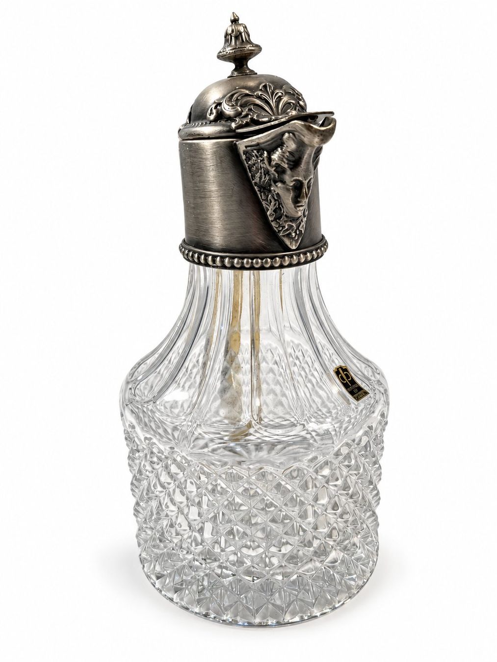 Caraffe: Dekorative Glaskaraffe mit verziertem Metalldeckel – Usato da Zollikerberg venduto da lin_yc2n 7