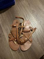 Leder Sandalen Damen Gr. 39 Braun Sommerschuhe 