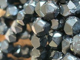 Strang echte Onyx 8 mm diamond cut beads
