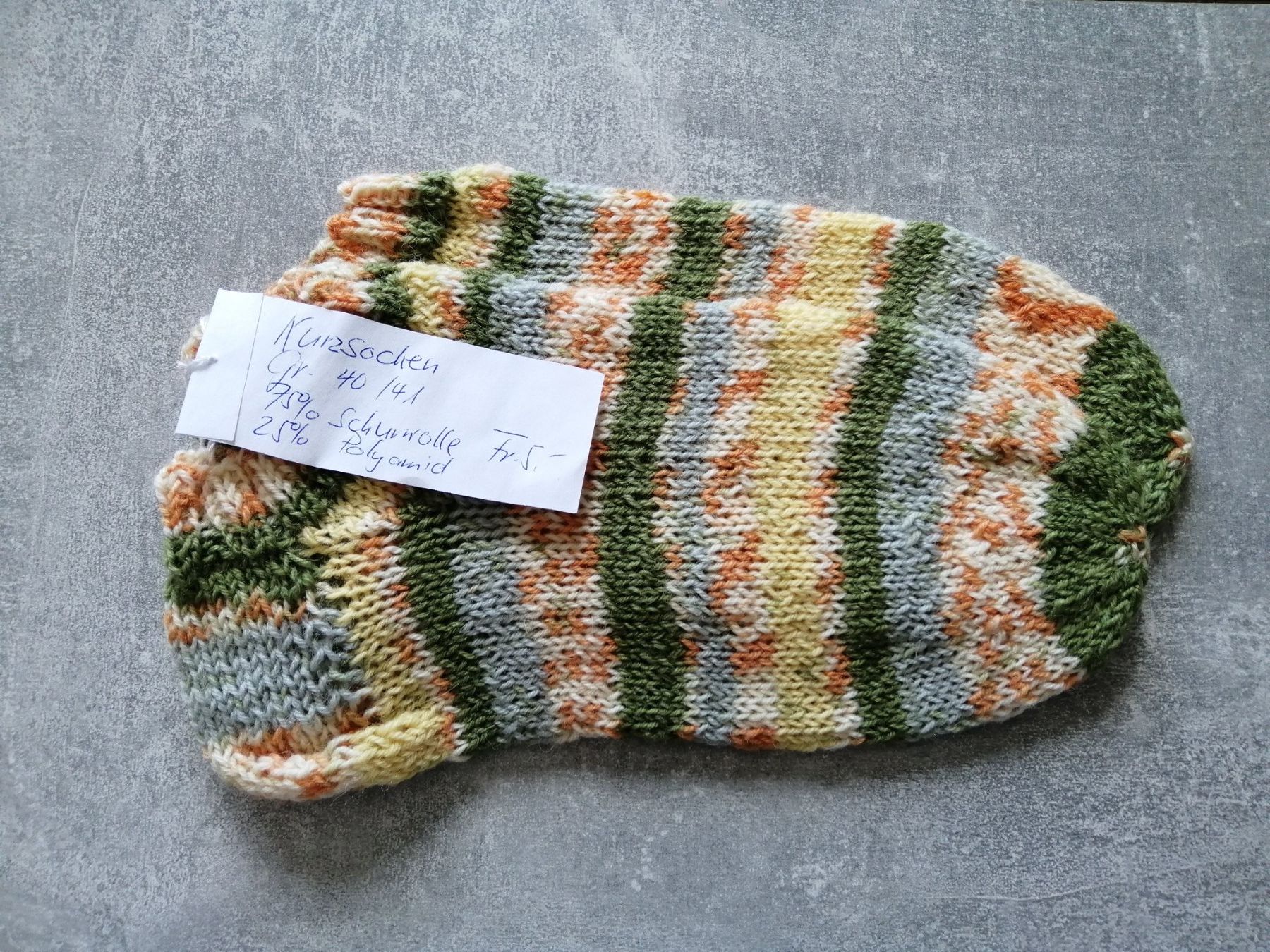 Socken: Sneaker / Kurzsocken handgestrickt, Grösse: 40/41 – Neu (gemäss Beschreibung) aus Altstätten SG von tollesauswolle