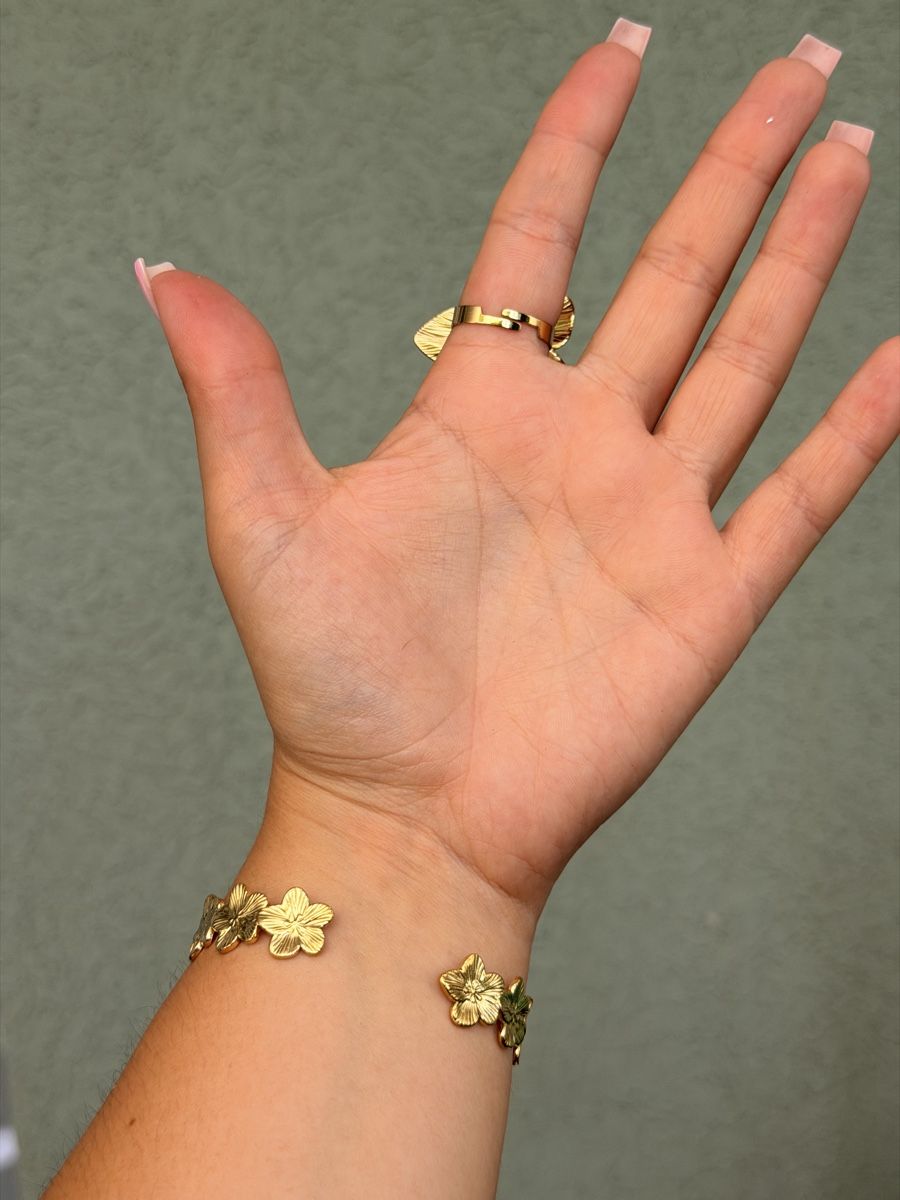 Altri gioielli: Ensemble bijoux doré fleurs en acier inoxydable – Nuovo e nell'imballaggio originale da Le Lignon venduto da Ana2831 1