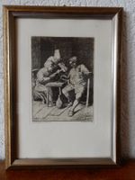Kupferdruck von A.J. van Ostade - Gesangspaar und Violine -