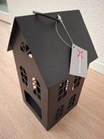 Dekoelement Haus aus schwarzem Metall