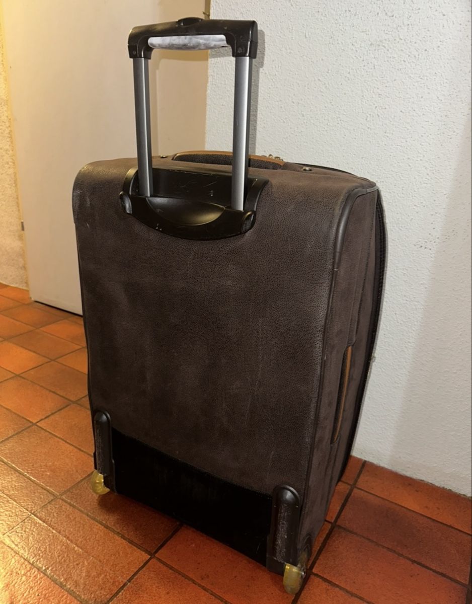Valigie: Rollkoffer, Koffer, Braun, Leder, elegant – Usato da Zollikon venduto da into-the-west 1