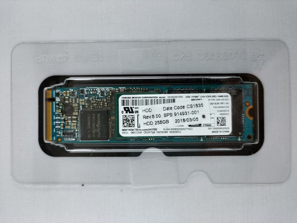 256GB NVMe Toshiba KXG50ZNV256G XG5 M.2 2280 | Acheter sur Ricardo