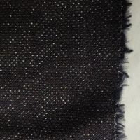 Designer Merino Lurex Stoff 1.85x1.50m nero-nero mulitcolor
