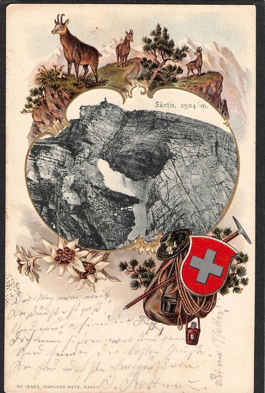 Cartoline postali: AK Prägekarte Säntis , 1903 – Usato da Reichenburg venduto da Pipo-67