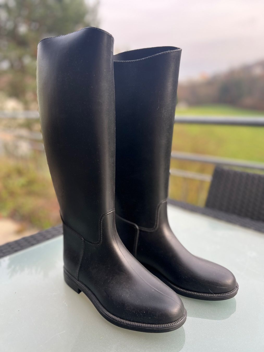 Scarpe da donna: Reitstiefel in Grösse 38, aus Kunstleder – Usato da Turgi venduto da SHK